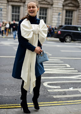 london fashion week street style BLUE 4